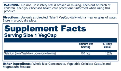Selenium 100mcg, Yeast-Free - 2.webp