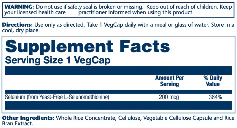 Selenium 200mcg, Yeast-Free - 2.webp