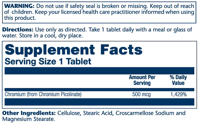 Chromium Picolinate 500mcg - 2.webp