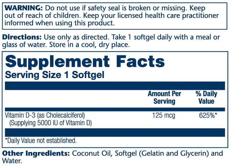 Super Bio Vitamin D-3 - 125mcg - 2.webp