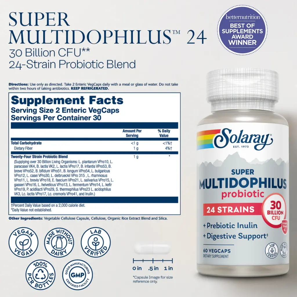 Super Multidophilus 24 Strain Probiotic, 30 Billion Cfu - 2.webp