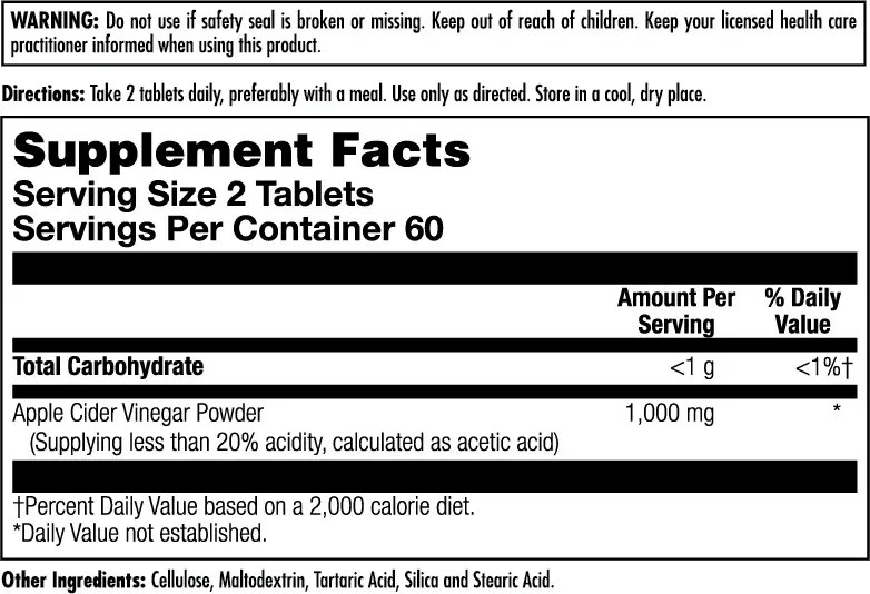 Apple Cider Vinegar Tablets 1000 mg - 2.webp