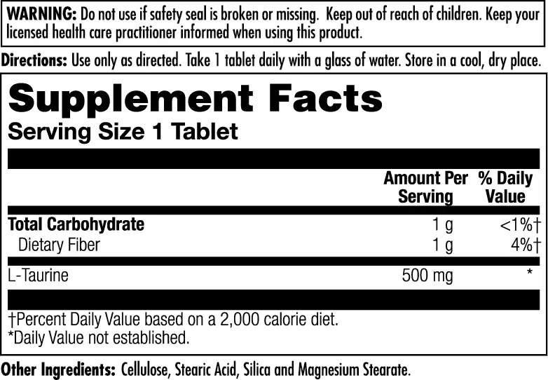 L-Taurine Tablets 500 mg - 3.webp