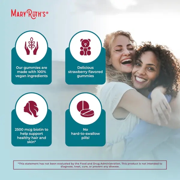 Hair, Skin, & Nails Gummies, Strawberry, Organic - 6.webp