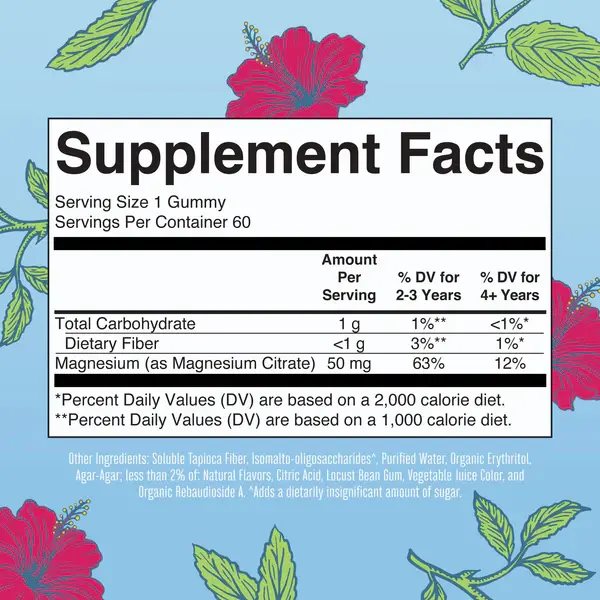 Kids Magnesium Calm Gummies, Hibiscus - 2.webp