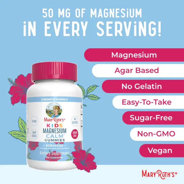 Kids Magnesium Calm Gummies, Hibiscus - 6.webp