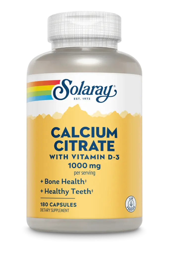 Solaray Calcium Citrate with D3 1000mg 180 capsules