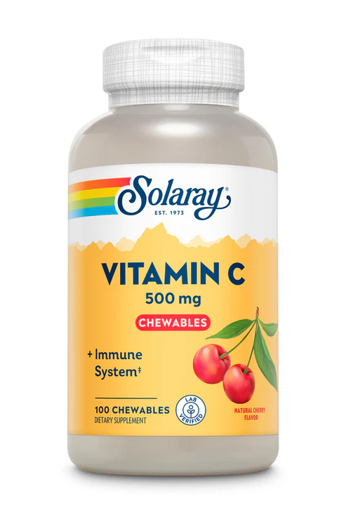 Solaray C, Chewable, Cherry (Btl-Plastic) 500mg