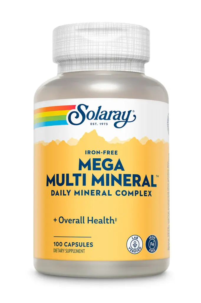 Solaray Mega Multi Mineral lron Free 100 Capsules