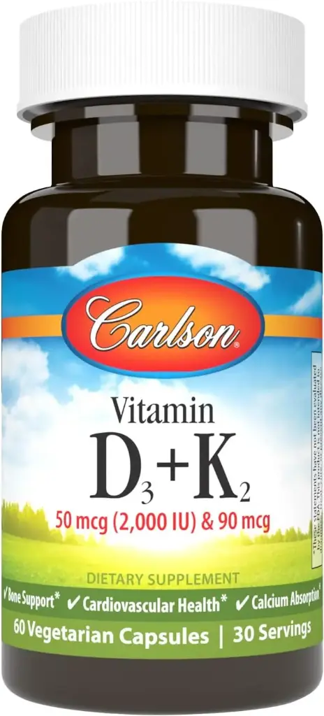 Carlson Vitamin D3 + K2 60 Capsules