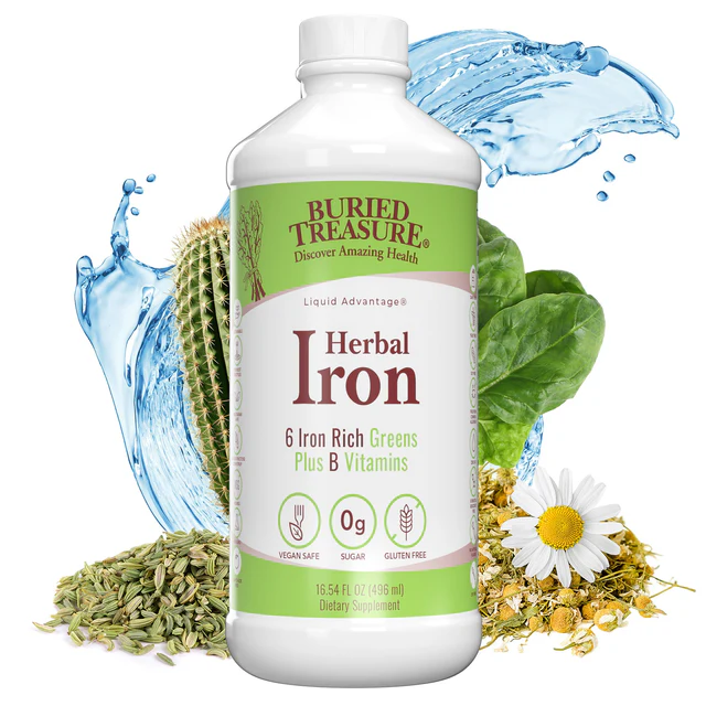 Buried Treasure Herbal Iron – Liquid Iron Supplement with Vitamins & Herbs
