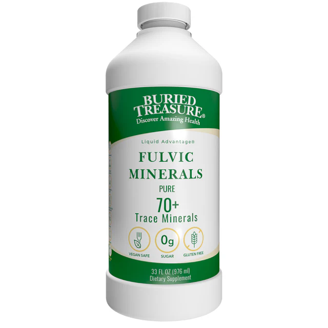 Buried Treasure Fulvic Minerals – Unflavored Liquid Mineral Supplement with 70+ Trace Elements from Humic Shale