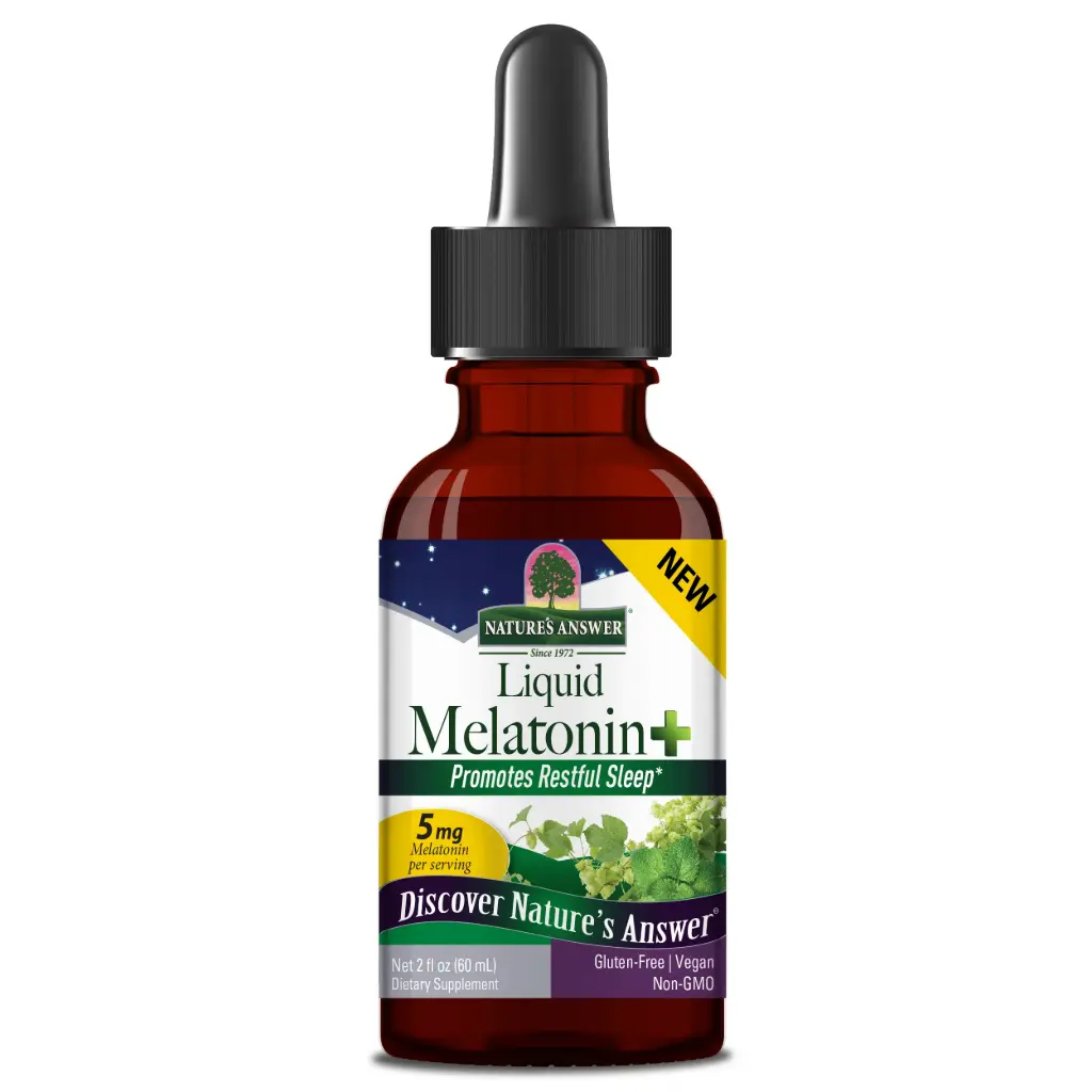 Nature's Answer Liquid Melatonin+, Natural Vanilla and Orange Cream, 5 mg