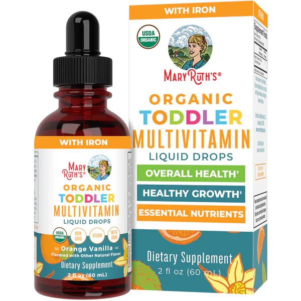 MaryRuth's Organic Toddler Multivitamin Liquid Drops With Iron