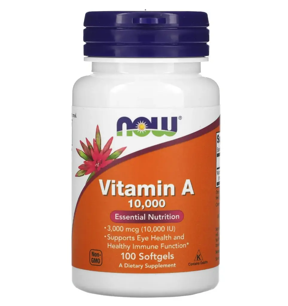 NOW Vitamin A, 3,000 mcg (10,000 IU)