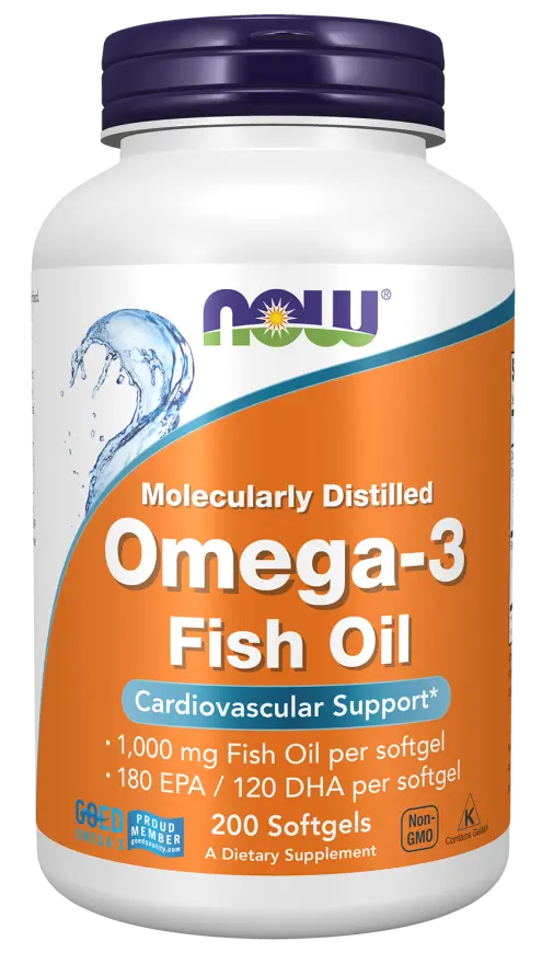 Omega-3 Fish Oil, 1,000 mg, 180 EPA - 120 DHA 200 SG