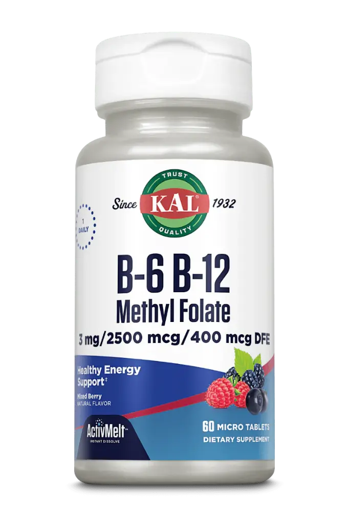 KAL B6 B12 Methyl Folate ActivMelt Mixed Berry