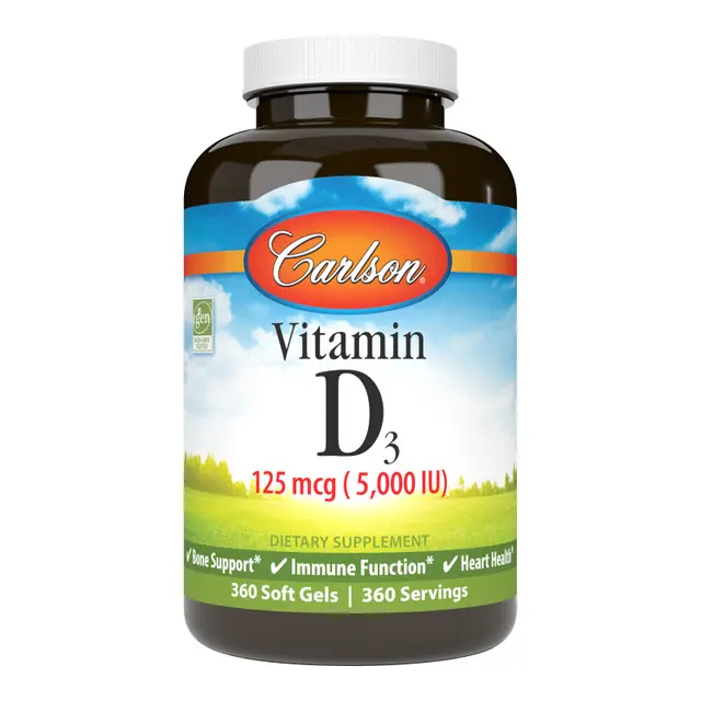 Carlson Vitamin D3 5000IU 360 Soft Gels