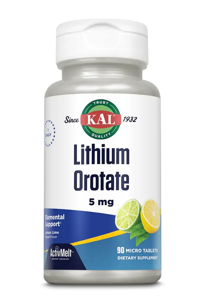 KAL, Lithium Orotate, Lemon Lime, 5 mg