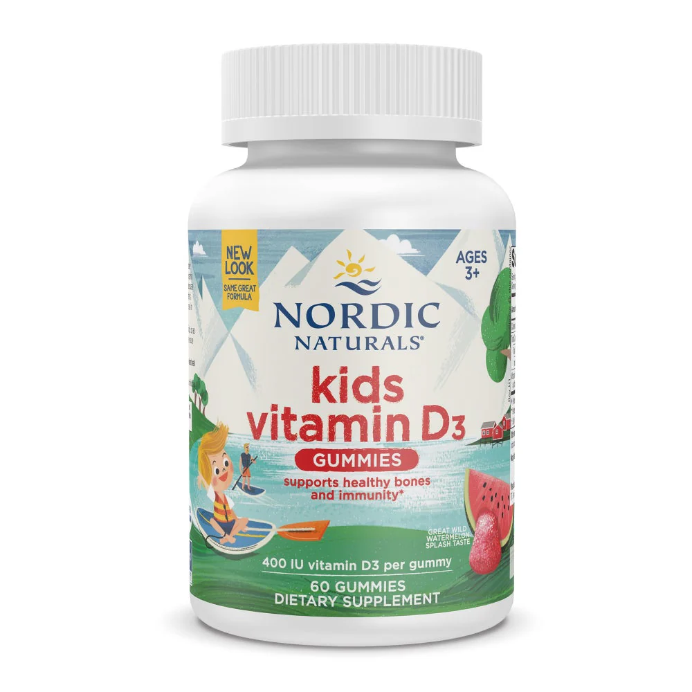 Nordic Naturals, Kids Vitamin D3 Gummies, Wild Watermelon Splash, 400 IU