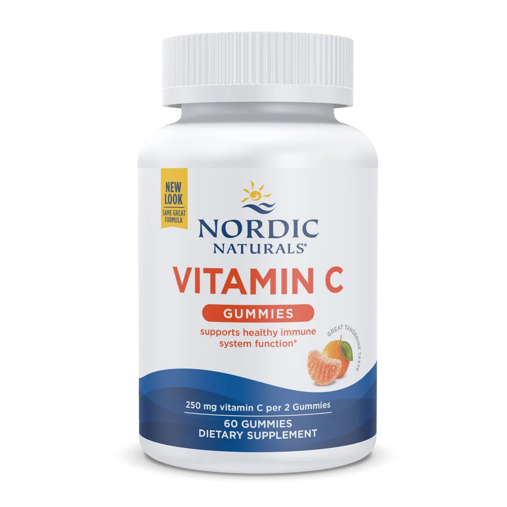 Nordic Naturals, Vitamin C Gummies, Tangerine, (125 mg per Gummy)