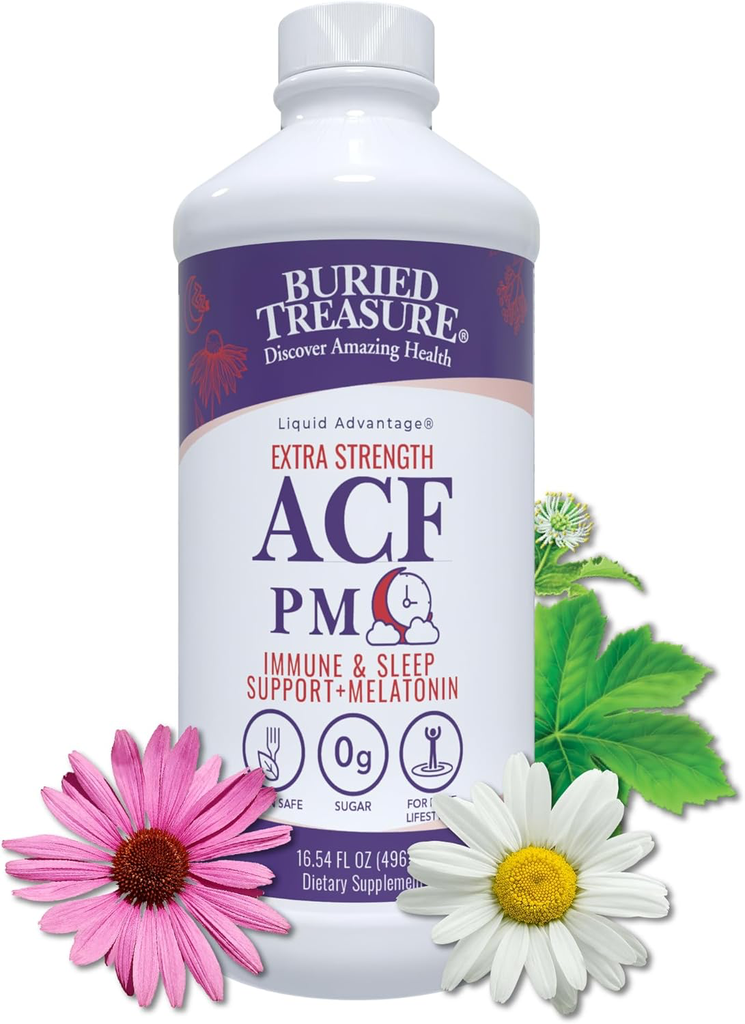 Buried Treasure ACF Extra Strength PM – Liquid Supplement with Melatonin