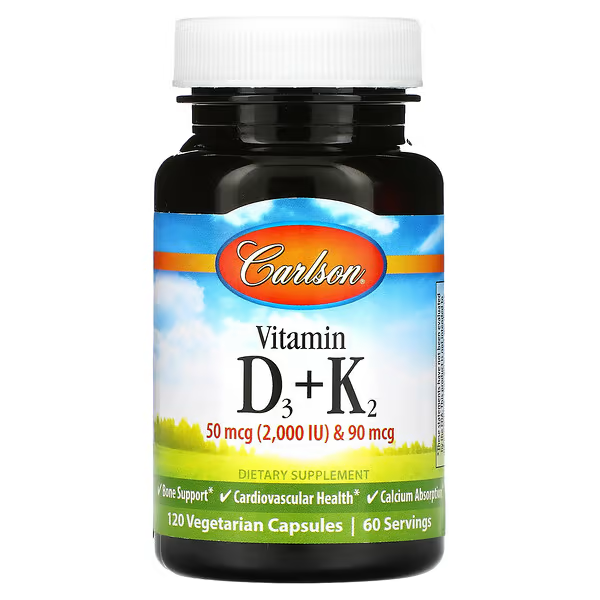 Carlson Vitamin D3 + K2 120 Capsules