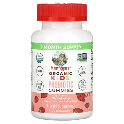 MaryRuth's, Organic Kids Probiotic Gummies, Strawberry