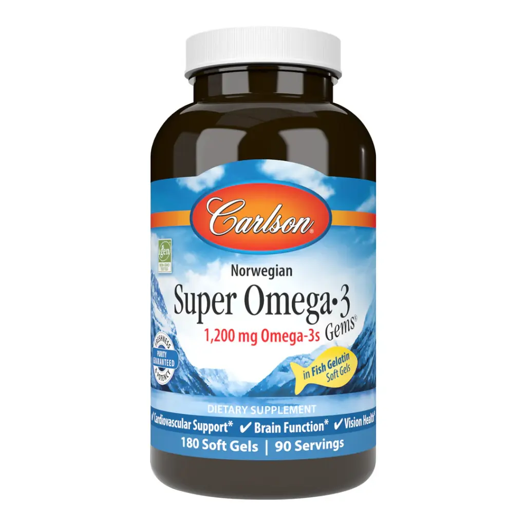 Carlson Norwegian FG Super Omega-3 Gems 180 SG