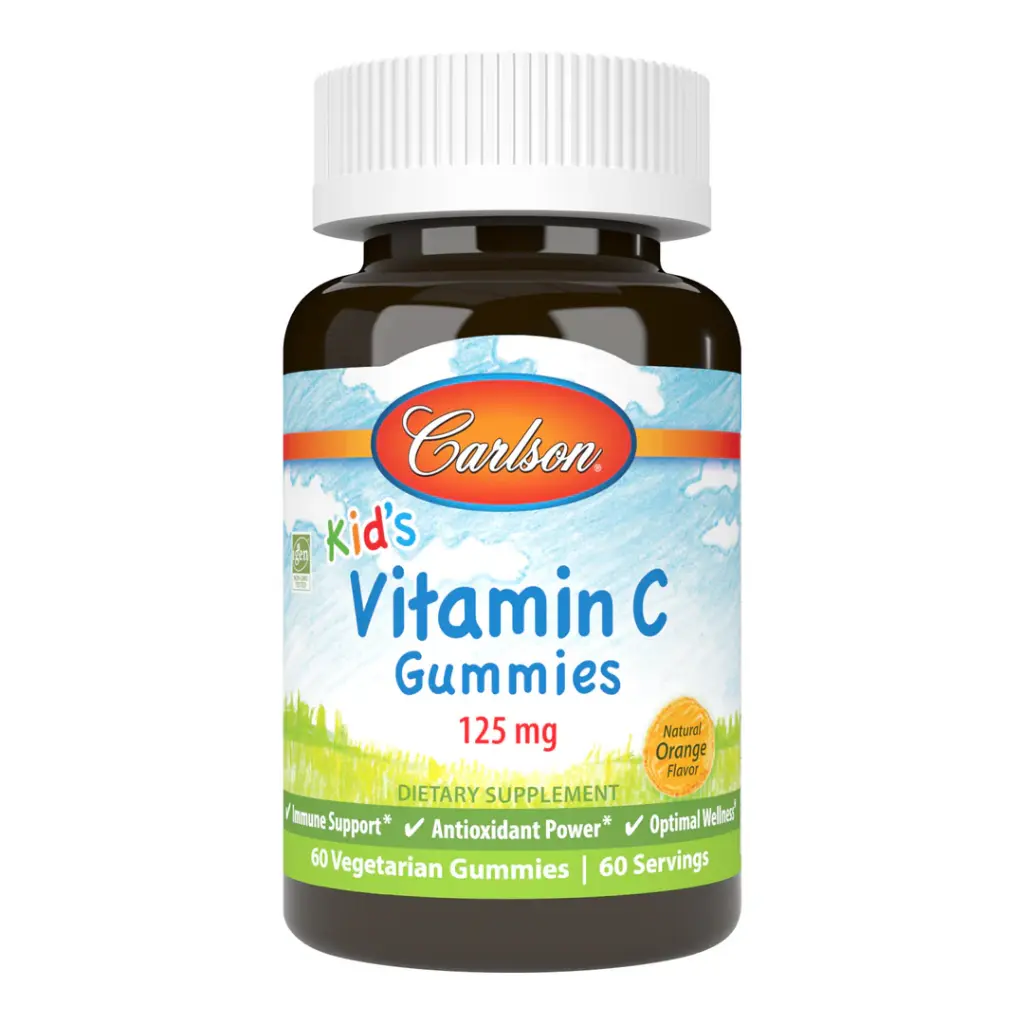 Carlson Kid's Vitamin C Gummies, Natural Orange, 125 mg