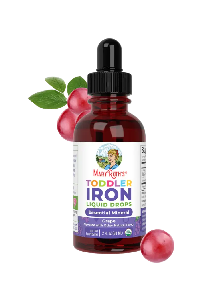 MaryRuth's, Toddler Iron Organic Liquid Drops, 1-3 Years, Grape, 3.5 mg