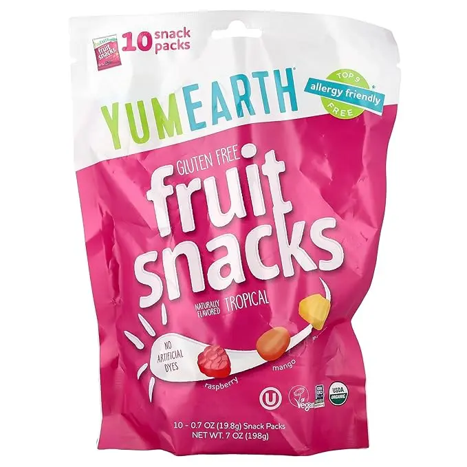 YumEarth, Gluten Free Fruit Snacks, Tropical