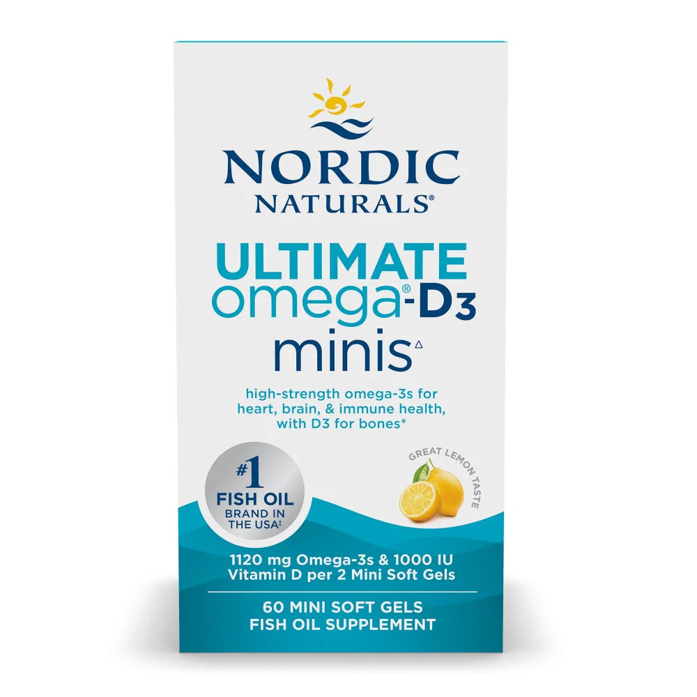 Nordic Naturals, Ultimate Omega®-D3 Minis, Great Lemon