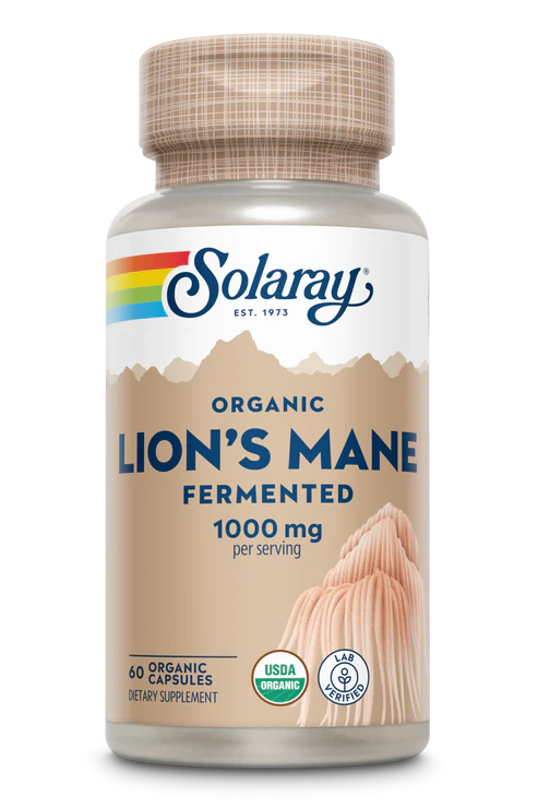 Solaray, Organic Lion's Mane, Fermented (500 mg per Capsule)