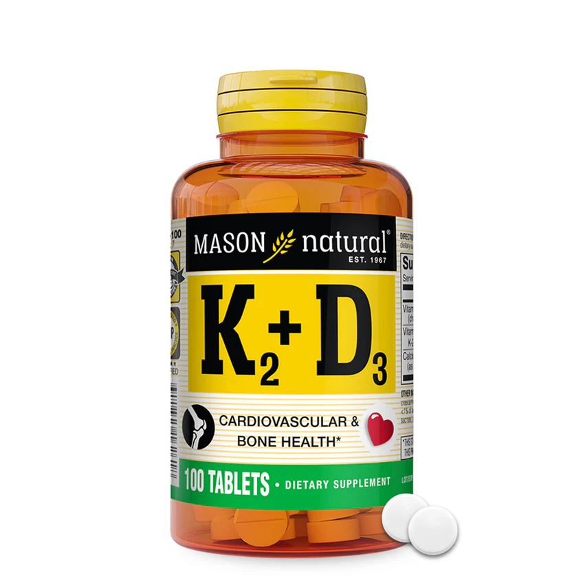 Mason Natural, Vitamin K2 + D3