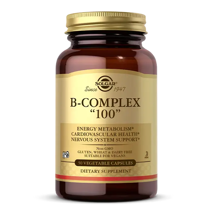 Solgar, B Complex "100", 50 Vegetable Capsules