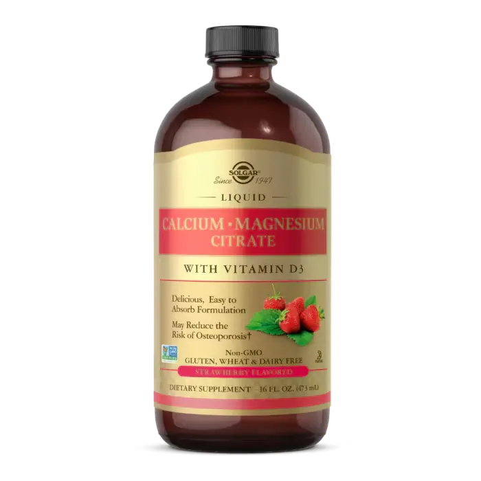 Solgar, Liquid Calcium Magnesium Citrate with Vitamin D3, Strawberry