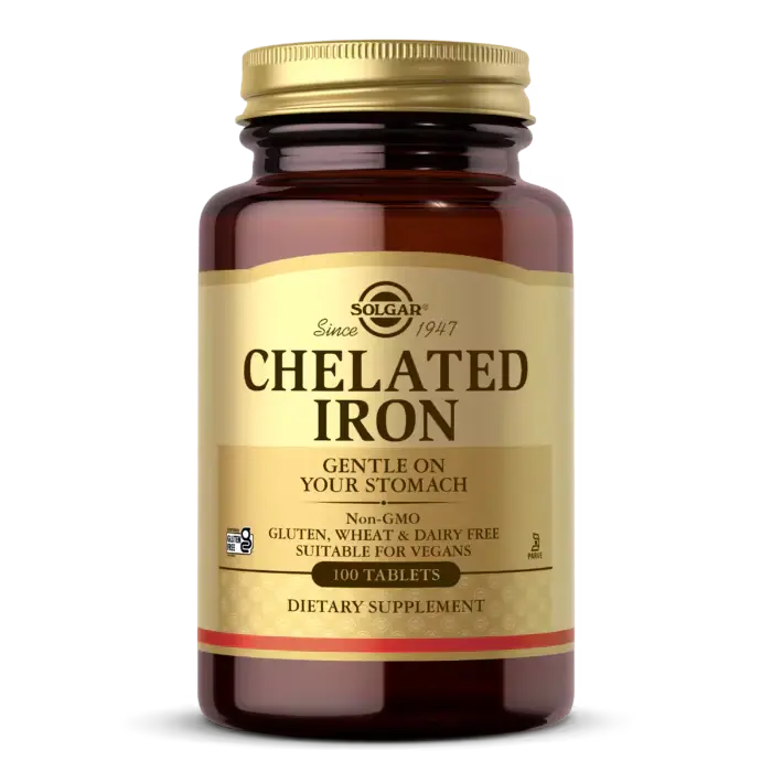 Solgar, Chelated Iron, (25 mg per Tablet) - 100 Tablets
