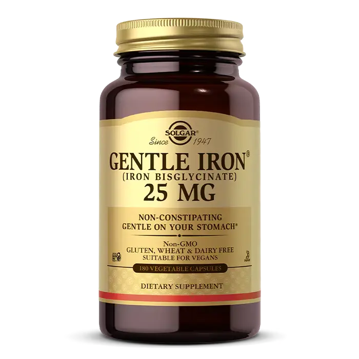 Solgar, Gentle Iron, 25 mg - 90 VegCaps