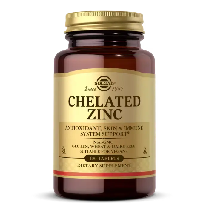 Solgar, Chelated Zinc, (22 mg per Tablet)