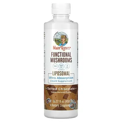 MaryRuth's, Functional Mushrooms Liposomal, Salted Chocolate, 450 ml