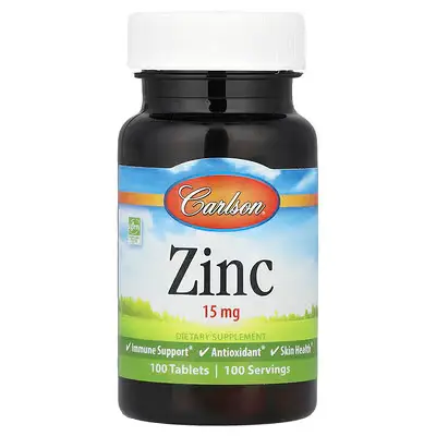 Carlson, Zinc, 15 mg,