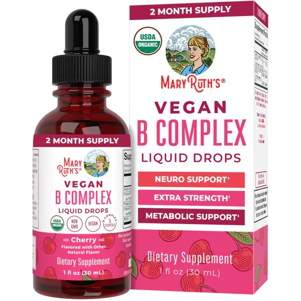 MaryRuth's, Vegan B Complex Liquid Drops, Cherry, (30 ml)