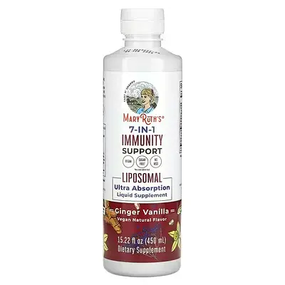 MaryRuth's, 7-in-1 Immunity Support Liposomal, Ultra Absorption, Ginger Vanilla (450 ml)