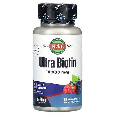 KAL Ultra Biotin ActivMelt, Mixed Berry 10000mcg