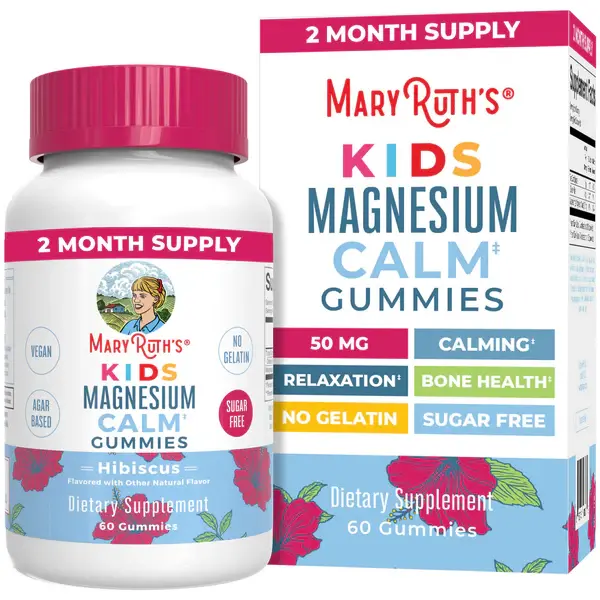 MaryRuth's Kids Magnesium Calm Gummies, Hibiscus