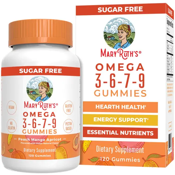 Omega 3-6-7-9 Gummies, Peach Mango & Apricot