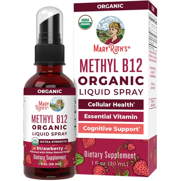 MaryRuth's Organics Vitamin B12 Spray, Strawberry, Organic