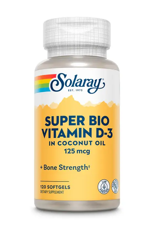 Solaray Super Bio D3 Coconut Oil 125mcg