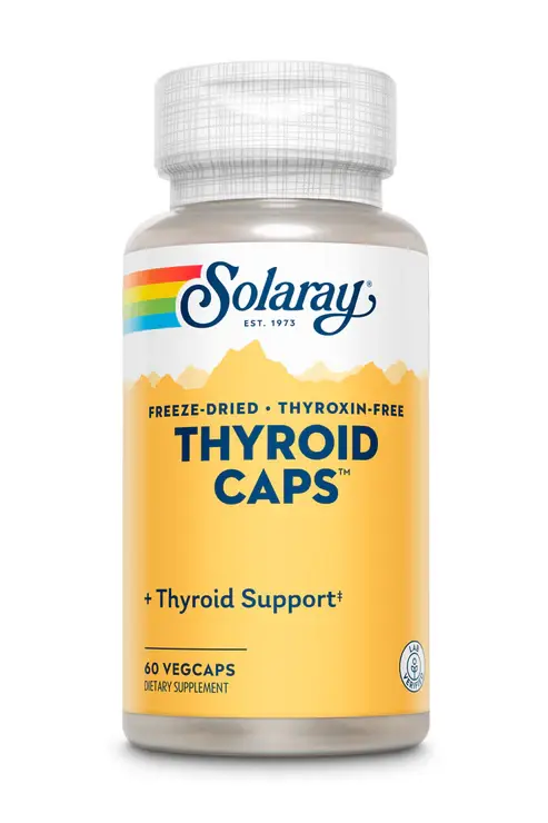 Solaray Thyroid Caps, Freeze-Dried Raw 500mg